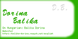 dorina balika business card